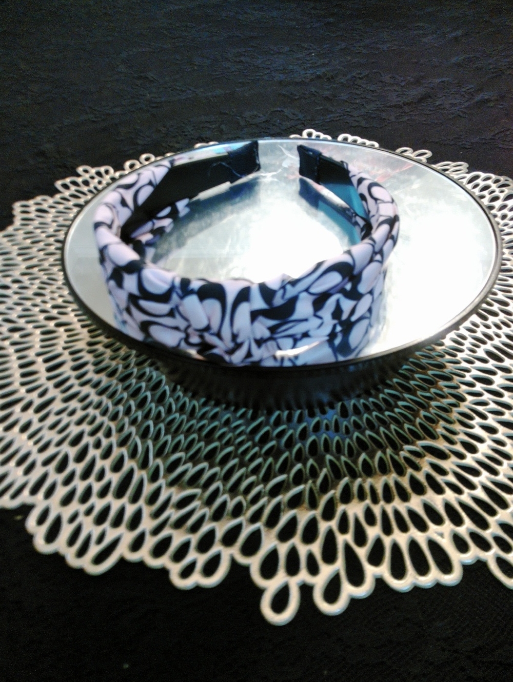 Black and  Pink Head Band